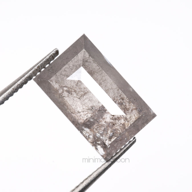 2.15 CT, 9.3 X 5.9 MM | Salt And Pepper Baguette Cut Diamond - Minimal Carbon