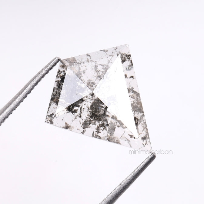 1.32 CT, 12.0 X 10.5 MM | Salt And Pepper Kite Cut Diamond - Minimal Carbon
