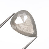 3.74 CT, 12.4 X 9.2 MM | Salt And Pepper Pear Cut Diamond - Minimal Carbon
