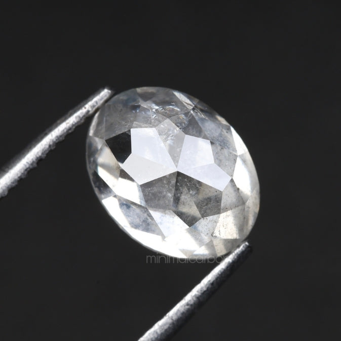1.60 CT, 7.4 X 5.7 MM | Salt And Pepper Oval Cut Diamond - Minimal Carbon