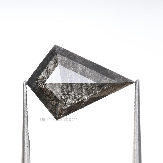2.99 CT, 15.7 X 11.0 MM | Salt And Pepper Kite Cut Diamond - Minimal Carbon