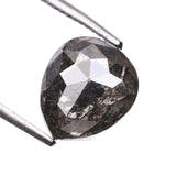 1.51 CT, 7.1 X 6.1 MM | Salt And Pepper Pear Cut Diamond - Minimal Carbon