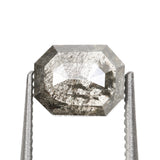 0.87 CT, 5.9 X 4.7 MM | Salt And Pepper Emerald Cut Diamond - Minimal Carbon