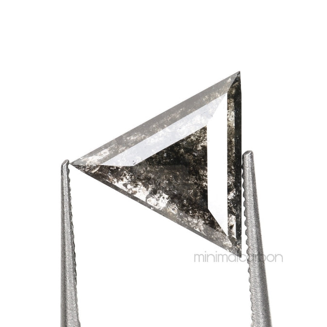 1.27 CT, 10.3 X 9.9 MM | Salt And Pepper Triangle Cut Diamond - Minimal Carbon
