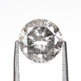1.08 CT, 6.3 MM | Salt And Pepper Round Brilliant Cut Diamond - Minimal Carbon