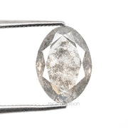 1.56 CT, 9.6 X 6.9 MM | Salt And Pepper Oval Cut Diamond - Minimal Carbon
