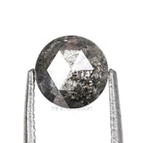0.56 CT, 5.0 MM | Salt And Pepper Round Rose Cut Diamond - Minimal Carbon