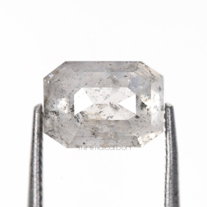 1.69 CT, 7.0 X 5.0 MM | Salt And Pepper Emerald Cut Diamond - Minimal Carbon