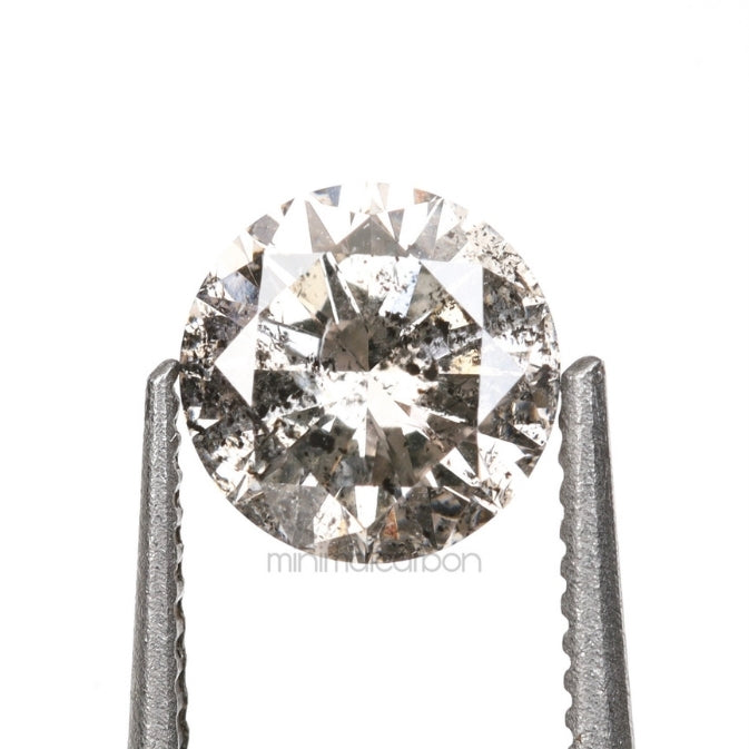 0.53 CT, 5.1 MM | Salt And Pepper Round Brilliant Cut