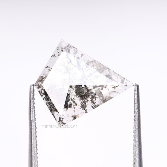 1.32 CT, 12.0 X 10.5 MM | Salt And Pepper Kite Cut Diamond - Minimal Carbon