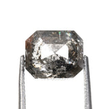 1.70 CT, 6.8 X 5.6 MM | Salt And Pepper Emerald Cut Diamond - Minimal Carbon