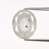 5.09 CT, 11.1 X 9.2 MM | Salt And Pepper Oval Cut Diamond - Minimal Carbon
