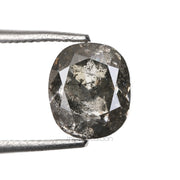 1.49 CT, 6.6 X 5.7 MM | Salt And Pepper Oval Cut Diamond - Minimal Carbon