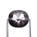 2.79 CT, 9.4 X 8.0 MM | Salt And Pepper Oval Cut Diamond - Minimal Carbon