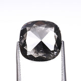 3.75 CT, 9.2 X 9.0 MM | Salt And Pepper Cushion Cut Diamond - Minimal Carbon