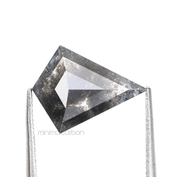 1.54 CT, 11.4 X 8.9 MM | Salt And Pepper Kite Cut Diamond - Minimal Carbon