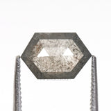 0.80 CT, 8.0 X 5.2 MM | Salt And Pepper Hexagon Cut Diamond - Minimal Carbon