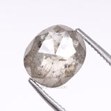 1.81 CT, 7.3 X 6.3 MM | Salt And Pepper Cushion Cut Diamond - Minimal Carbon