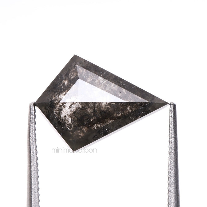 1.63 CT, 11.4 X 8.3 MM | Salt And Pepper Kite Cut Diamond - Minimal Carbon