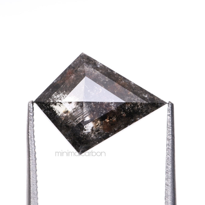 2.13 CT, 12.0 X 9.2 MM | Salt And Pepper Kite Cut Diamond - Minimal Carbon