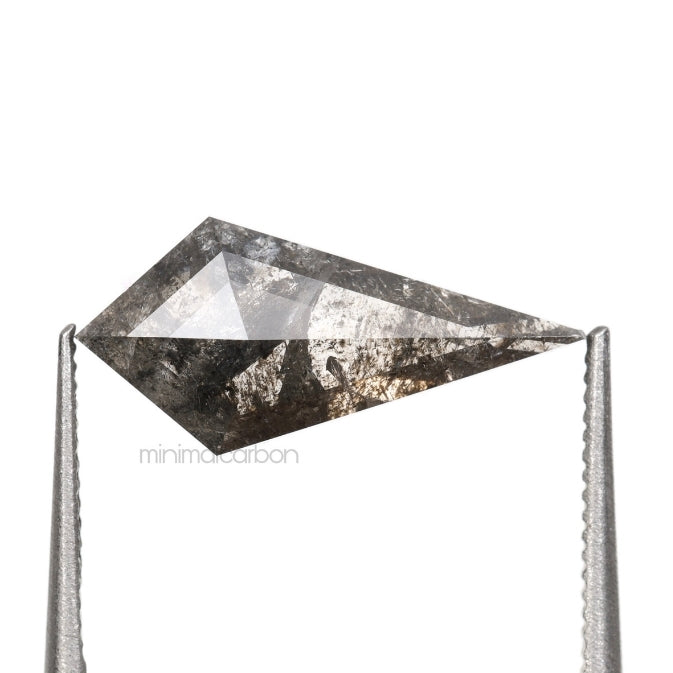 1.49 CT, 13.0 X 6.2 MM | Salt And Pepper Kite Cut Diamond - Minimal Carbon