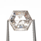 1.49 CT, 7.2 X 6.0 MM | Salt And Pepper Hexagon Cut Diamond - Minimal Carbon