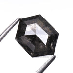 Load image into Gallery viewer, 1.47 CT, 8.0 X 5.9 MM | Salt And Pepper Hexagon Cut Diamond
