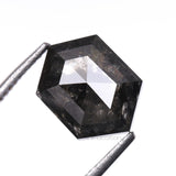 1.47 CT Hexagon Cut Natural Salt And Pepper Diamond
