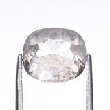 2.05 CT, 7.6 X 6.6 MM | Salt And Pepper Cushion Cut Diamond - Minimal Carbon