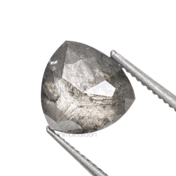 1.21 CT, 6.7 X 6.7 MM | Salt And Pepper Trillion Cut Diamond - Minimal Carbon