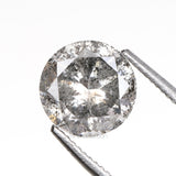 1.08 CT, 6.3 MM | Salt And Pepper Round Brilliant Cut Diamond - Minimal Carbon