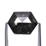 1.47 CT Hexagon Cut Natural Salt And Pepper Diamond
