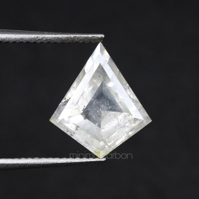1.39 CT, 8.6 X 7.6 MM | Salt And Pepper Kite Cut Diamond - Minimal Carbon