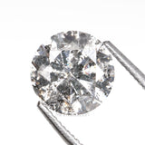 1.05 CT, 6.5 MM | Salt And Pepper Round Brilliant Cut Diamond - Minimal Carbon