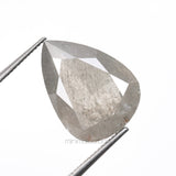 3.74 CT, 12.4 X 9.2 MM | Salt And Pepper Pear Cut Diamond - Minimal Carbon