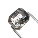 1.70 CT, 6.8 X 5.6 MM | Salt And Pepper Emerald Cut Diamond - Minimal Carbon