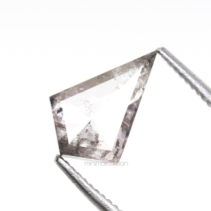 0.58 CT, 8.6 X 5.8 MM | Salt And Pepper Kite Cut Diamond - Minimal Carbon