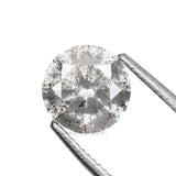 0.79 CT, 5.7 MM | Salt And Pepper Round Brilliant Cut Diamond - Minimal Carbon