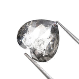 3.96 CT, 10.2 X 10.5 MM | Salt And Pepper Heart Shape Diamond - Minimal Carbon