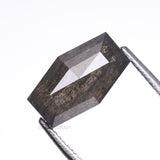 1.35 CT, 8.5 X 5.1 MM | Salt And Pepper Shield Cut Diamond - Minimal Carbon