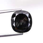 5.95 CT, 9.8 X 9.3 MM | Salt And Pepper Cushion Cut Diamond - Minimal Carbon