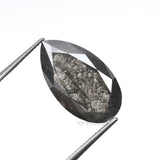 2.67 CT, 12.6 X 7.1 MM | Salt And Pepper Pear Cut Diamond - Minimal Carbon