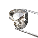 1.81 CT, 9.0 X 10.5 MM | Salt And Pepper Heart Diamond - Minimal Carbon