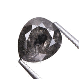 1.51 CT, 7.1 X 6.1 MM | Salt And Pepper Pear Cut Diamond - Minimal Carbon