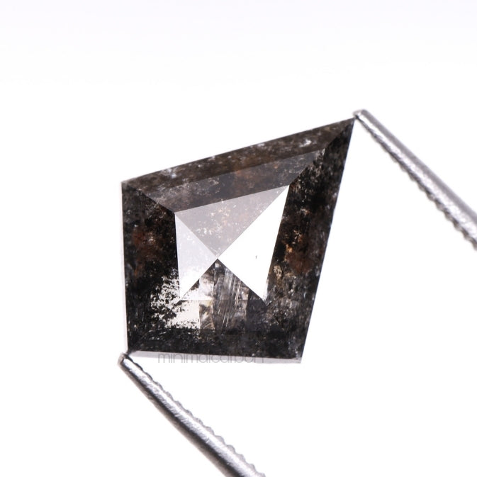 2.13 CT, 12.0 X 9.2 MM | Salt And Pepper Kite Cut Diamond - Minimal Carbon