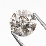 1.14 CT, 6.5 MM | Salt And Pepper Round Brilliant Cut Diamond - Minimal Carbon