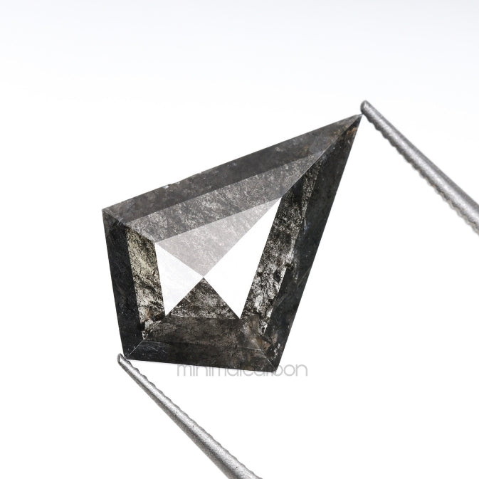2.99 CT, 15.7 X 11.0 MM | Salt And Pepper Kite Cut Diamond - Minimal Carbon