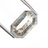 1.38 CT, 7.9 X 4.8 MM | Salt And Pepper Emerald Cut Diamond - Minimal Carbon