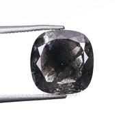 3.75 CT, 9.2 X 9.0 MM | Salt And Pepper Cushion Cut Diamond - Minimal Carbon
