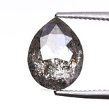 1.28 CT, 7.6 X 5.8 MM | Salt And Pepper Pear Cut Diamond - Minimal Carbon